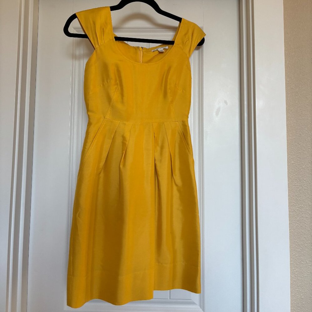JCREW Silk sunflower yellow dress